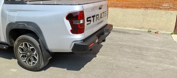 Бампер РИФ силовой задний Changan Hunter Plus с квадратом под фаркоп и фонарями