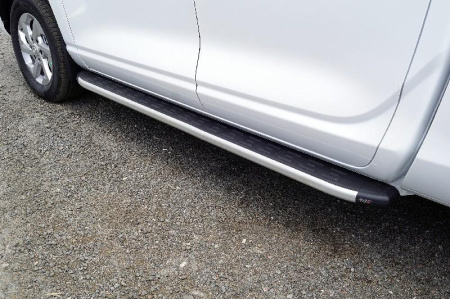 Пороги алюминиевые с пластиковой накладкой 1920 мм для Changan Hunter Plus